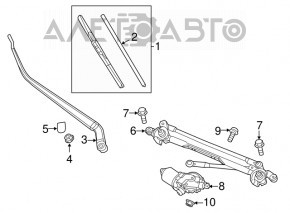 Трапеция дворников очистителя с мотором Mazda CX-5 17-