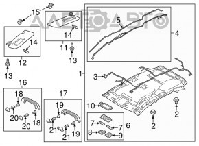 Обшивка потолка Mazda CX-5 17- без люка, под химчистку