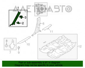 Capacul amortizorului din față dreapta Mazda CX-5 17- gri