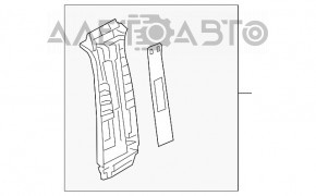 Capac pentru centura superioară stâlp central dreapta Mazda CX-5 17- gri nou original OEM