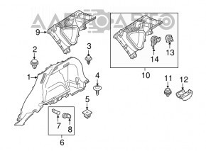 Capac spate stânga Mazda CX-5 17- gri.