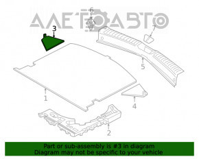 Capacul buzunarului portbagajului dreapta Mazda CX-5 17- negru