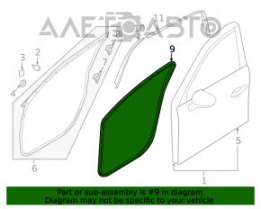 Уплотнитель дверного проема передний левый Mazda CX-5 17-