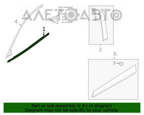 Moldură ușă-sticlă față centrală stânga Mazda CX-5 17- crom nou OEM original