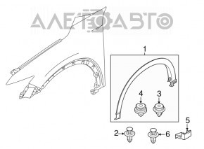 Capacul aripii fata stanga Mazda CX-5 17- nou OEM original