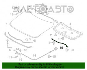 Опора упор капота Mazda CX-5 17- OEM