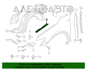 Garnitură aripă capotă-stânga Mazda CX-5 17- nouă originală OEM