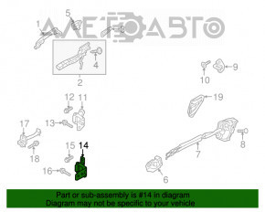 Buclele ușii din spate dreapta inferioară Mazda CX-5 17- OEM original nou