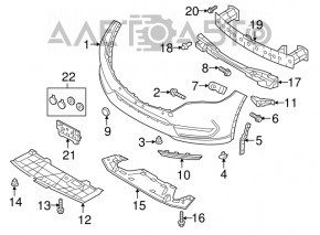 Suportul pentru bara de protecție față dreapta Mazda CX-5 17- nou OEM original