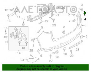 Заглушка губы нижняя заднего бампера Mazda CX-5 17-