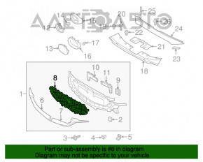 Grila radiatorului Mazda CX-5 17- fără radar, nouă, originală OEM