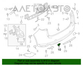 Capacul carligului de tractare al barei spate stanga Mazda CX-5 17-