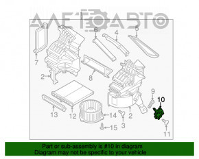 Actuatorul motorului care acționează ventilatorul de încălzire pentru Mazda CX-5 17-