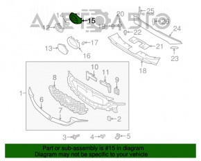 Placă emblematică frontală Mazda CX-5 17- fără radar nou OEM original