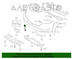 Заглушка буксир крюка переднего бампера Mazda CX-5 17- OEM