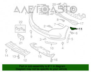 Suportul de bara fata dreapta Mazda CX-5 17- fara PTF nou OEM original