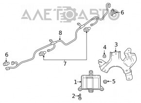 Suport senzor unghi mort BSM stânga Mazda CX-5 17 - nou original OEM