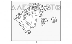 Capac spate dreapta Mazda CX-5 17- cu difuzor BOSE, gri, zgârieturi