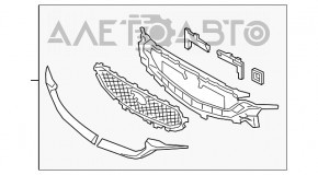 Решетка радиатора grill Mazda CX-5 17- без радара FPS