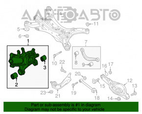 Capacul spate dreapta Mazda CX-5 17- awd, fără șurub pentru amortizor.