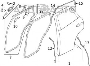 Ușă goală spate stânga Mazda CX-5 17 - nou original OEM