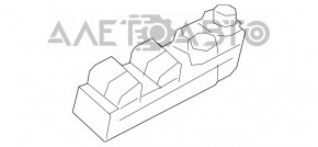 Controlul geamului electric din față, stânga, Mazda CX-5 17- crom