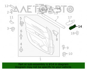 Controlul geamului electric din față, stânga, Mazda CX-5 17- crom