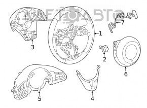 Butoanele de control de pe volanul Mazda CX-5 17 sunt rupte fixările.