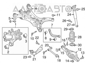 Bucșă spate dreapta Mazda CX-5 13-16 FWD ruptă