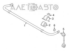 Bară stabilizatoare spate dreapta Mazda CX-9 16- AWD nouă originală OEM