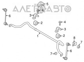 Suportul de fixare a stabilizatorului frontal stânga Mazda CX-5 17-