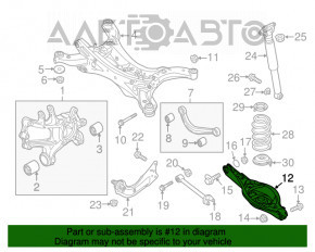 Maneta inferioară a arcului din spate dreapta Mazda CX-5 17- nou OEM original