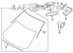 Лобовое стекло Mazda CX-5 17-21 обогрев, проекция, smart brake