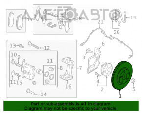 Placă de frână față dreapta Mazda CX-5 16, nouă, originală OEM