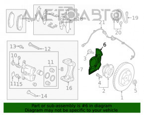 Capacul discului de frână din față dreapta Mazda CX-5 17-