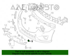 Заглушка буксир крюка переднего бампера Mazda CX-5 13-16