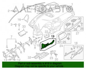 Husa genunchi sofer Mazda CX-5 13-16 negru, zgarieturi