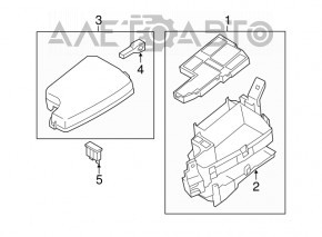 Capacul cutiei de siguranțe sub capotă pentru Mazda CX-5 13-16