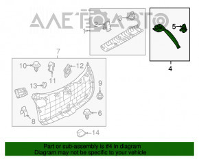 Обшивка двери багажника правая Mazda CX-5 13-16 черн