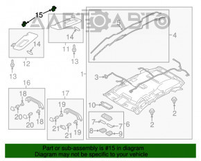 Крючок крепления пассажирского козырька Mazda 3 14-18 BM серый