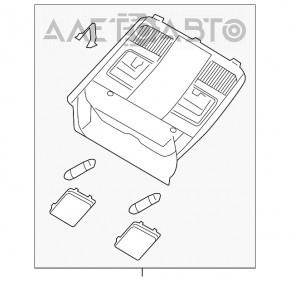 Plafonul de iluminare frontal pentru Mazda CX-5 13-16.