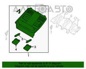 Plafonul de iluminare frontal pentru Mazda CX-5 13-16.