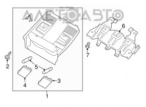 Plafonul de iluminare frontal pentru Mazda CX-5 13-16.