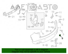 Capacul carligului de tractare din bara spate dreapta pentru Mazda CX-5 13-16