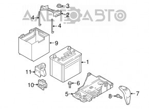 Suport pentru carter baterie Mazda CX-9 16-