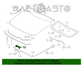 Capota de blocare a capotei Mazda CX-9 16-