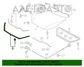 Garnitura capotei fata Mazda CX-5 13-16 noua OEM originală