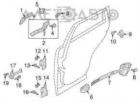 Opritor portiera stanga spate Mazda CX-5 13-16 nou original OEM