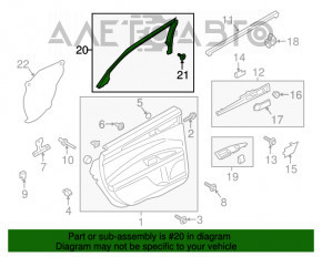 Рамка двери внутренняя задняя правая Ford Fusion mk5 13-20