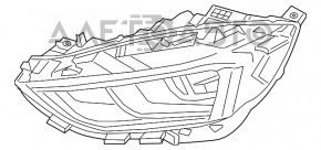 Farul din față dreapta asamblat Ford Edge 19- BI-LED tip 2